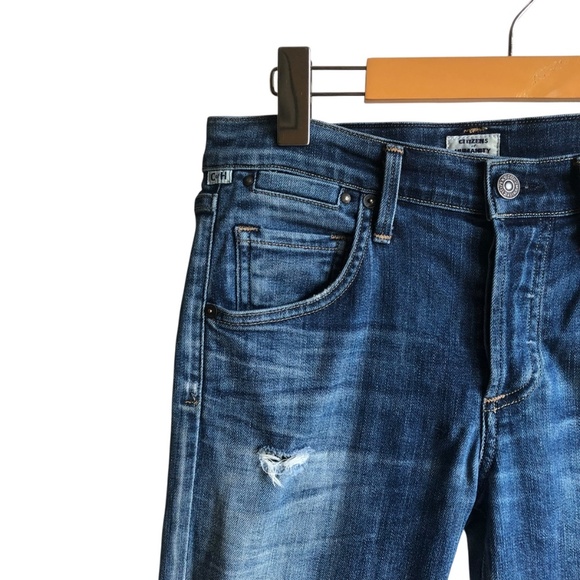 COH Emerson Slim Fit Boyfriend Jeans Medium Wash Ripped Knee Size 24 - Picture 5 of 14